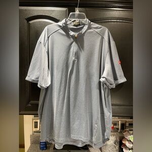 McDonald’s Apparel Collection Quarter Zip Shirt 2XL Regular Gray Short Sleeve